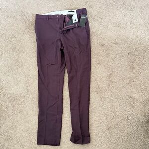 H&M Slim Dress Pants in Deep Plum - 32R